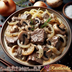 Stroganoff de Carne de vacuno Stroganoff de Carne de Vacuno
